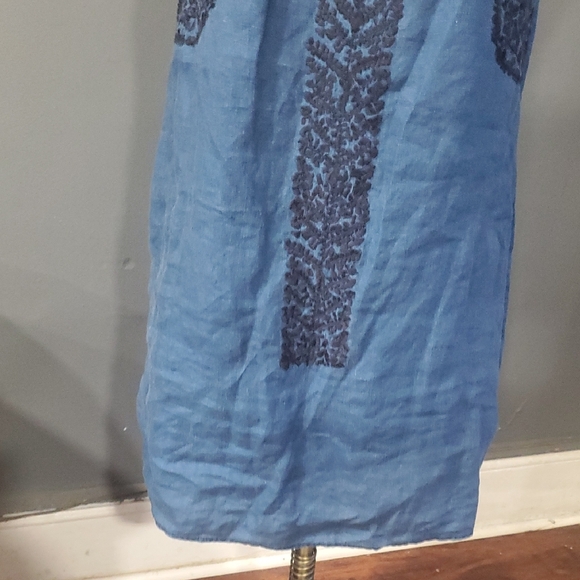 Madewell Mercado Linen  Shift  Blue Dress Size XS - Picture 7 of 12